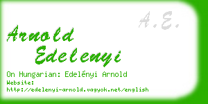 arnold edelenyi business card