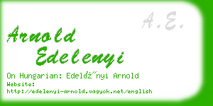 arnold edelenyi business card